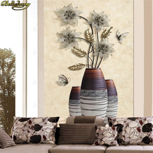 beibehang papel de parede Custom wallpaper 3D jewels open rich vase porch background wall papers home decor 3d wallpaper 2024 - buy cheap