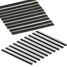40 Pin 1x40 Однорядный мужской/женский 2,54 ломающийся штыревой разъем PCB JST для Arduino черный 2024 - купить недорого