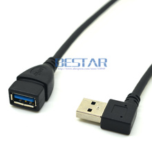Высокоскоростной кабель-удлинитель с углом вверх и вниз, вправо и влево, разъем USB 3,0, 15 см 2024 - купить недорого