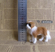 mini cute simulation saint bernard toy lifelike standing dog ,home decoration about 10x3.5x9cm 2024 - buy cheap