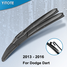 Yitote palhetas de limpador híbridas para dodge dart fit ganchos de braços 2013 2014 2015 2016 2024 - compre barato