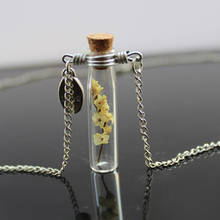 2PCS 40X10MM Real Nature dry flowers Necklace,Mini glass necklace,terrarium pendant, Glass Tube pendant 2024 - buy cheap