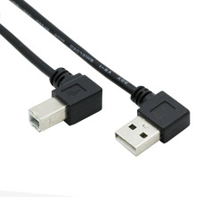 Правый угол USB 2,0 A папа к USB B папа Тип B BM правый угол принтер сканер 90 градусов кабель BM Угловой кабель 50 см 2024 - купить недорого