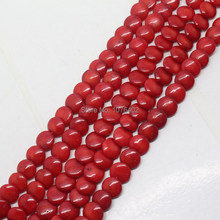 Mini.order is $7!Wholsales 76pcs,3x7mm Red Coral Oval Saucers Loose Beads 15" 2024 - buy cheap