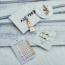 Pinzas para el pelo de perlas artificiales geométricas doradas para mujer y niña, conjunto de horquillas de Corea, joyería para el cabello femenino, MAA-OE 2019 2024 - compra barato