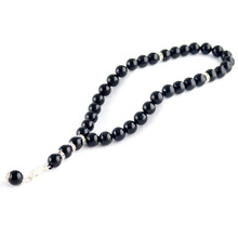 Cuentas decorativas redondas negras de ágata originales 33, Rosario islámico musulmán, tasbih, joyería, misbaha, Envío Gratis 2024 - compra barato