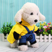 Cartoon Funny Yellow Minions Dog Cat Clothes Jacket Cute Hoodie Pet Novelty Costume Puppy Clothes for Small Dogs Cats Coat 2024 - buy cheap