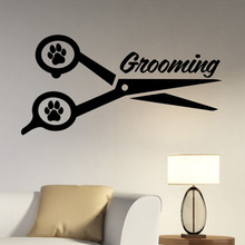 Pets Cat Grooming Wall Decal Vinyl Sticker Window Logo Animal Decorations Pet Dog Puppy Shop Salon Decor Art Mural N119 2024 - buy cheap