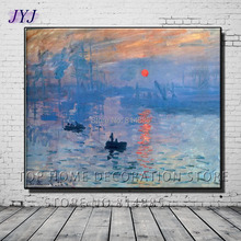 Impression Sunrise by Claude Monet Top Quality Famous 100% Handmade Oil Painting Canvas Wall Art Gift Top Home Decor CM004 2024 - buy cheap