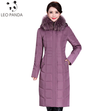 White Duck Down Jacket Women 2021 New Winter Long Slim Parka Coat Female Women's Down Jackets With Real Fur Collar Plus Size 6XL 2024 - buy cheap