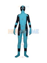 Deadpool costume Hot sale fullbody Sky Blue spandex Deadpool superhero costume the most classic zentai suit free shipping 2024 - buy cheap