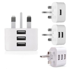 Universal 1/2/3-Port USB UK Plug 3 Pin Wall Charger Adapter with 1/2/3 USB Ports Travel Charger Charging for Phone iPad 2024 - buy cheap