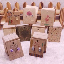 100Pcs NEW diy Jewelry Display Card Earring 4x5cm earring card Hang Tag card DIY jewelry stud earring package cards 2024 - buy cheap