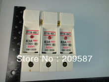 63A New Cylindrical Fuse Holder 3P With LED RT18-63X 2024 - buy cheap