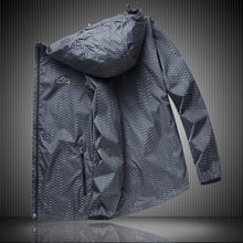 Новая Осенняя мужская очень большая ветровка, Молодежная модная повседневная куртка с принтом, свободная куртка размера плюс XL 2XL 3XL 4XL5XL6XL7XL8XL 2024 - купить недорого