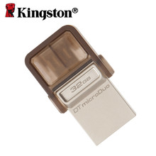 Kingston-unidad flash usb OTG 2,0, pendrive de almacenamiento portátil, USB, microDuo, 16gb, 32gb, 64gb, para teléfono inteligente Micro memoria usb 2024 - compra barato