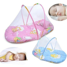 Portable Foldable Baby Kids Infant Bed Dot Zipper Mosquito Net Tent Crib 2024 - compre barato