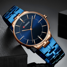 CURREN Reloj Hombre 2021 New Watch For Men Watches Stainless Steel Men's Wrist Watches Waterproof Quartz Male Clock Montre Homme 2024 - buy cheap
