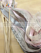 50 Lace Wedding Wands Triple Ribbon wands for wedding party 2024 - buy cheap