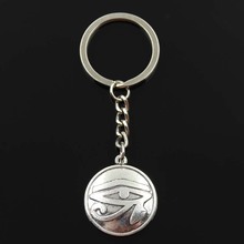 Fashion 3cm Key Ring Metal Key Chain Keychain Jewelry Antique Bronze Silver Color Plated Eye Of Horus 30x27mm Pendant 2024 - buy cheap