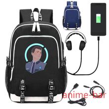 Nuevo juego Detroit Become Human laptop mochila mochilas escolares mochila USB carga interfaz bolso de viaje de hombro bolsas de ocio de trabajo 2024 - compra barato