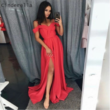 Cinderella Side Slit Sweetheart Spaghetti Straps Evening Gowns Floor Length Satin Evening Dresses Off The Shoulder Dresses 2024 - buy cheap