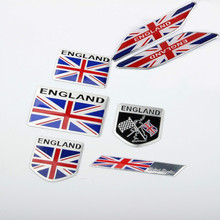 1 PCS UK England Flag 3D Aluminium Label Emblem side badge Car Stickers Long Square Shield for Jaguar MINI MG Car Styling 2024 - buy cheap