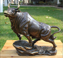 12 China Bronze Copper Art Decoration Sculpture Lucky Bull Cow Cattle OX Statue 2024 - buy cheap