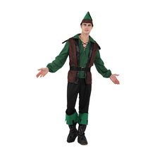 HUIHONSHE-disfraz de Halloween para hombres adultos, ropa de actuación de cazador, ropa de fiesta del príncipe del bosque 2024 - compra barato