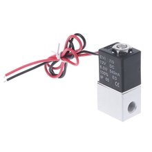 Válvula de solenoide normalmente cerrada 12 V DC 1/8 "w/cable para aire de agua de Gas 2024 - compra barato