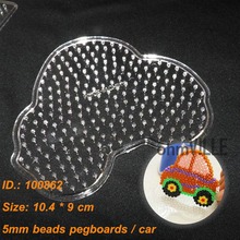 100862 автомобильные Pegboards для 5 мм Perler Хама бусины плавленые шарики узоры ~ прозрачная Peg доска + бесплатная доставка 2024 - купить недорого