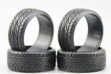 4pcs RC Hard Pattern Drift Tires Tyre(Black) fits for 1:10 Drift Car 1/10 Drift Tire 20021 2024 - buy cheap