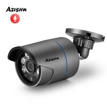 Водонепроницаемая IP-камера видеонаблюдения AZISHN, H.265, 3 Мп, аудио, POE, 2304X1296, для наружного наблюдения, ONVIF, для системы POE, NVR 2024 - купить недорого
