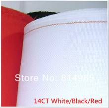 Top Quality  Aida Cloth 14CT(14Count)   Size:150X50cm    White/Black/Red   Cross Stitch Fabric   Free Shipping 2024 - buy cheap