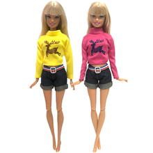 Nk vestido de roupas de lazer artesanal, vestido da moda saia vestido de festa para boneca barbie e menina melhor presente g003a 2024 - compre barato