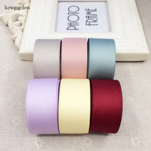 Kewgarden 1" 25mm 2.5CM Matte Cotton Satin Ribbon Handmade Tape DIY Bowknot Accessories Ribbons Thick Soft Riband 10 m/lot 2024 - buy cheap