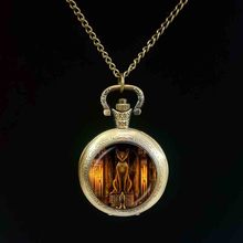 Ancient Egyptian Cat Goddess Statue pocket watch Egypt Lord Handmade Glass pocket watch Women Jewelry Amulet Accessories 2024 - buy cheap