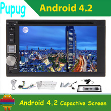 Pure Android 4.2 Car Radio GPS Navigation Android Car DVD Player+CAPACTIVE Touch Screen CD Player 2Din Dual Core WiFi/3G In Dash 2024 - buy cheap