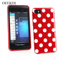 OEEKOI Polka Dots Soft TPU Gel Cover Phone Case for Blackberry Z10 Free Shipping 2024 - buy cheap