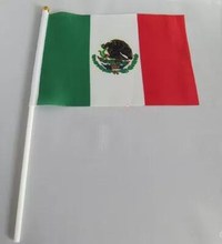 Bandera de señal de mano de México, bandera para agitar banderas pequeñas de 14x21 cm 2024 - compra barato