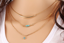 Chocker colar boêmio com corrente de ouro, colar feminino com múltiplas camadas de cristal, imitação de pérola, jóias boêmias, boêmio, 2018 2024 - compre barato