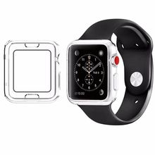 KINGBEIKE Transparent Silicone Watch Case For Apple Watch Series 1 2 3 38mm 42mm Protective Screen iWatch Band Protector Shell 2024 - buy cheap