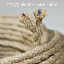 Cabo de alimentação elétrica, 100 m/lote, 2x0.75, cabo de tecido trançado de seda tipo vintage Cabo de alimentação elétrica, 100 m/lote, 2x0.75, cabo de tecido trançado de seda tipo vintage