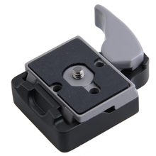 Adaptador de liberación rápida para cámara negra 323, placa de Compat Manfrotto 200PL-14, novedad 2024 - compra barato