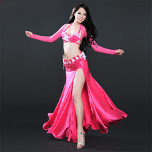 Belly Dance Costume Set Bra Top Belt Hip Skirt Shrug Hollywood Rio Carnival 4pcs 2024 - buy cheap