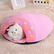 Saco de dormir de gato para mascota, casa de invierno para cachorro, gatito, perrera, animales, hámster, conejo, nido 2024 - compra barato