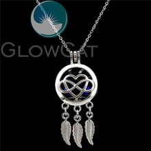 Dream Catcher Infinity 8 Design Beads Cage Essential Oil Diffuser Aroma Stone Pearl Cage Locket Necklace Girl Friend Gift 2024 - buy cheap