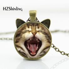 Ytoldo-collar con colgante de gato marrón para niñas, joyería con cabujón de cristal, HZ2, novedad de 2017, CN-00792 2024 - compra barato