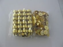 Broches magnéticos de tono dorado para bolso, cierre de botón de Metal, costura artesanal, 18mm, 30 set/lote 2024 - compra barato