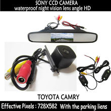 HD SONY CCD cámara de Color de marcha atrás retrovisor de coche + 4,3 pulgadas monitor de espejo retrovisor monitor de aparcamiento para TOYOTA CAMRY 2008 2024 - compra barato